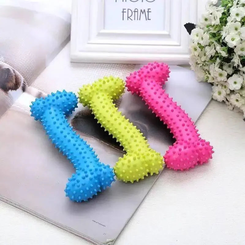 Pet Toys for Small Dogs- Rubber Bite Resistance Toy- Teeth Cleaning- Chew Training Toys
