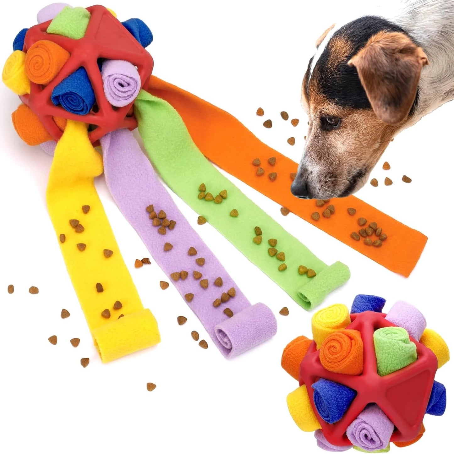 Colorful Vibrant and Long-lasting Dog Toy Ball - Perfect Chew for Small to Medium Breeds Resilient Interactive T
