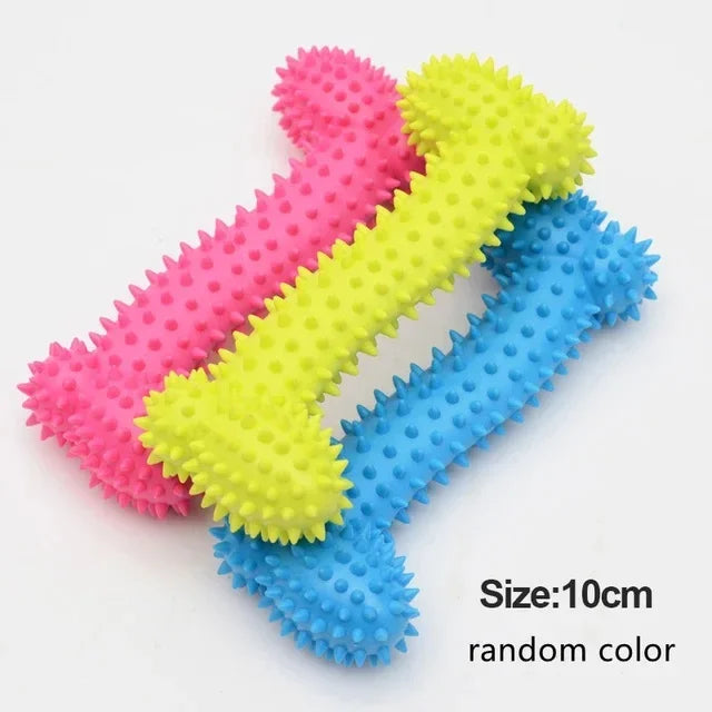 Pet Toys for Small Dogs- Rubber Bite Resistance Toy- Teeth Cleaning- Chew Training Toys