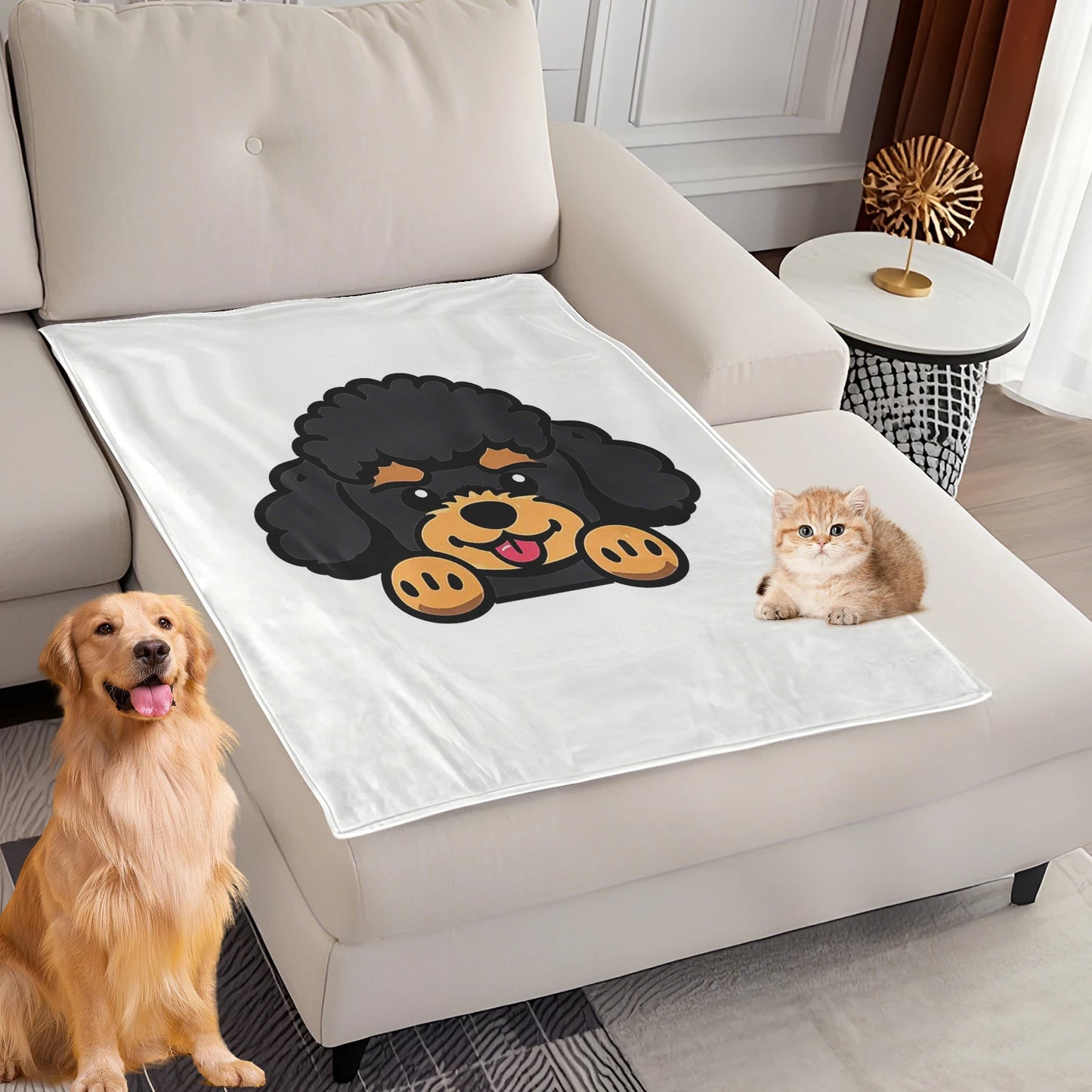 Dog Bed Mat Blanket -Soft Fluffy Pet Blanket- Travel Mat Comfortable Blanket