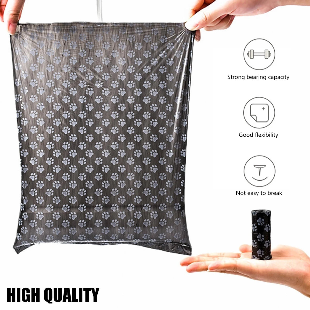 Dog Poop Bags- 30/60 Rolls Biodegradable Waste Refill Rolls for Dogs- 1 Adjustable Dispenser- 100% Leak Proof Dog Waste Bag
