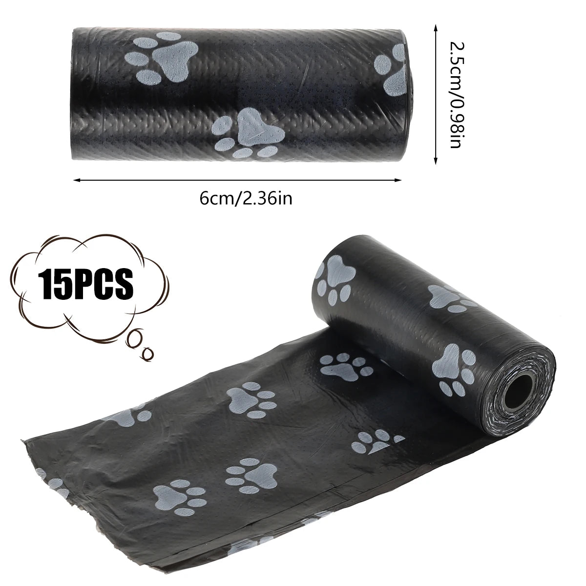 Dog Poop Bags- 30/60 Rolls Biodegradable Waste Refill Rolls for Dogs- 1 Adjustable Dispenser- 100% Leak Proof Dog Waste Bag