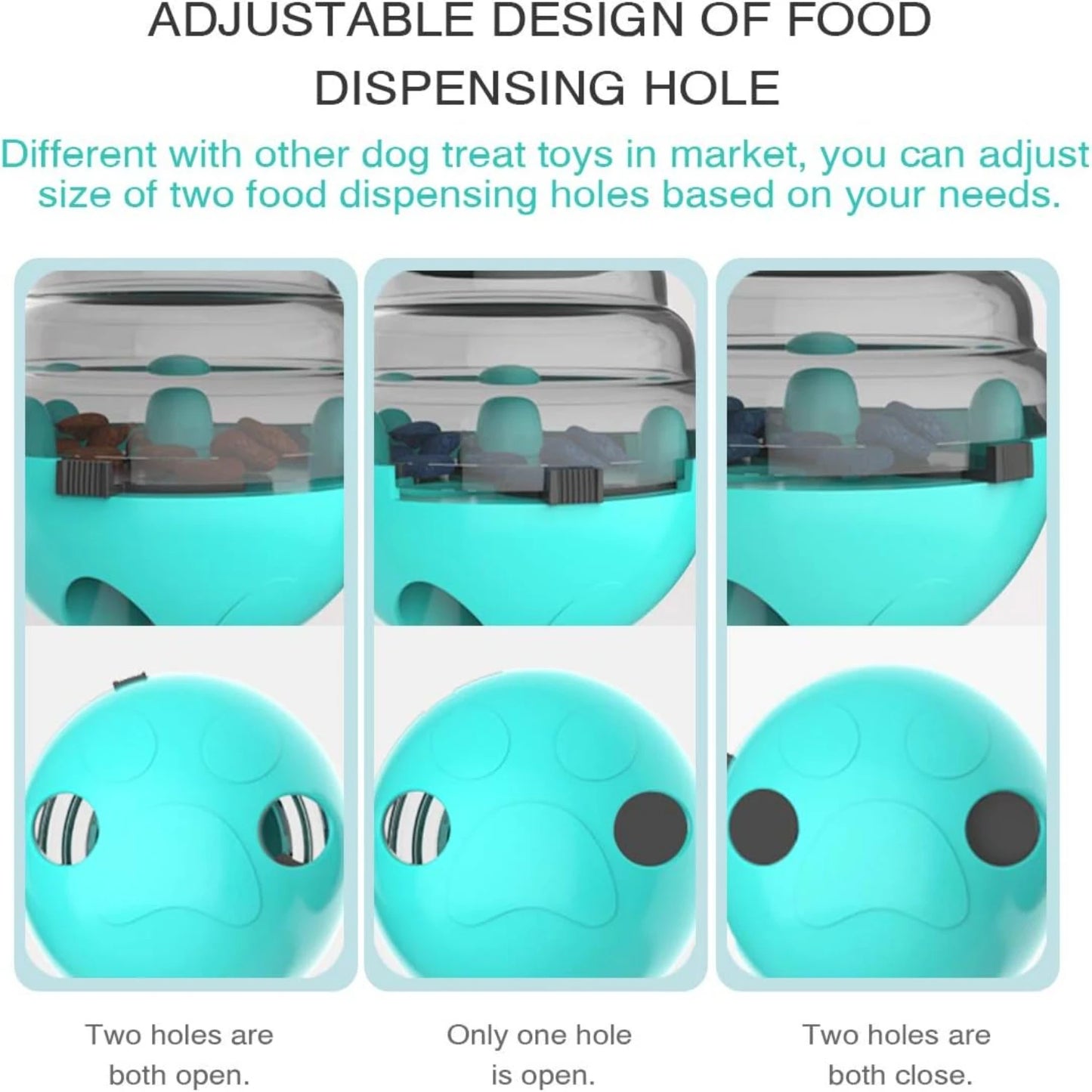 Sturdy and Interactive Slow Feeder Tumbler Toy - Engaging Food Puzzle Ball Dispenser for Small Medium Dogs