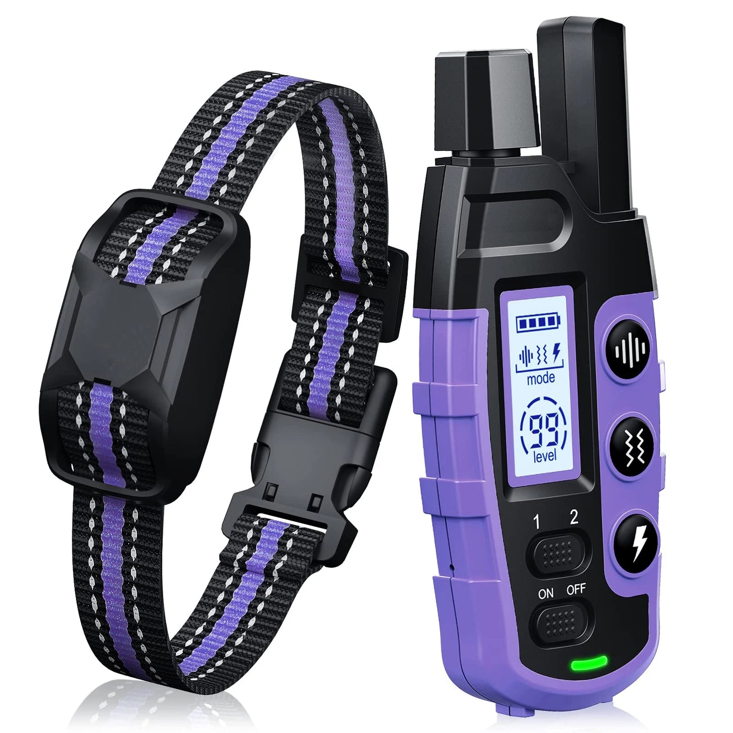 3300 Ft. Electric Dog Training Collar- Remote Control- Waterproof -Pet Behavior For 5lbs to 150lbs- Puppies- With Vibration Shock Beep