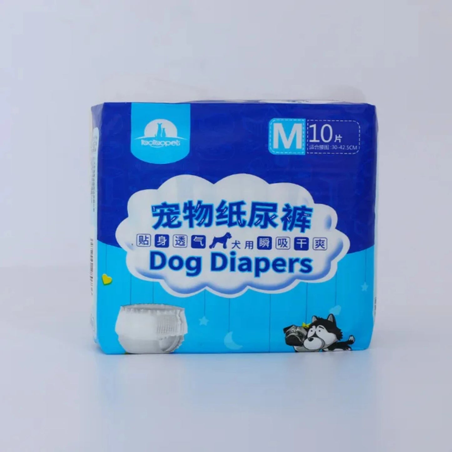 10PCS Disposable Dog Diapers-Super Absorption- Leakproof Pants- Breathable-Sizes XS-XL-Pet Grooming