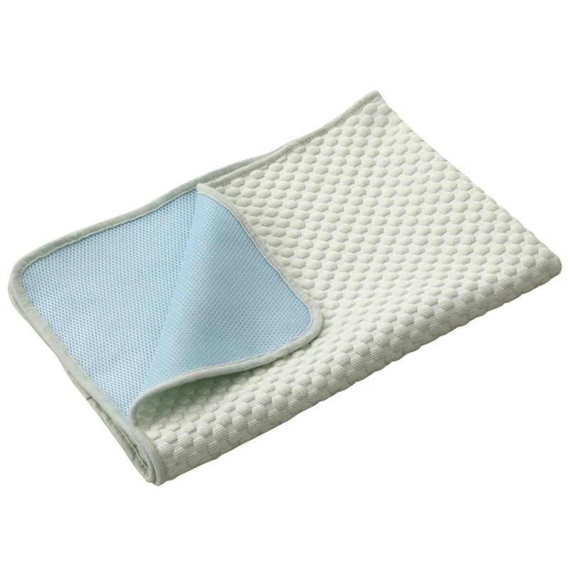 Dog Cooling Mat- Summer Pet Sleeping Pad- Moisture-proof Mattress Cushion- Breathable Blanket