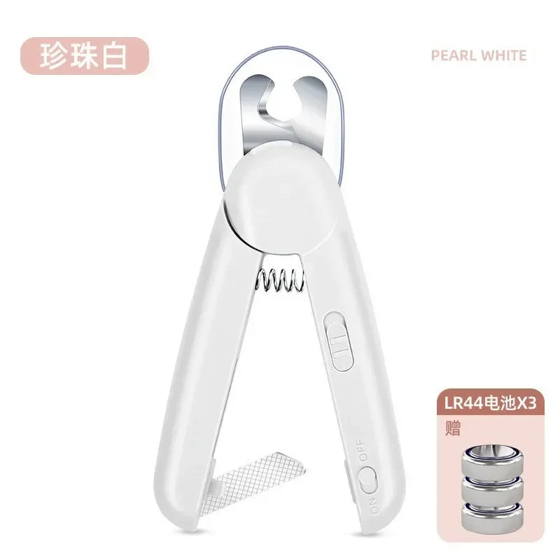 Professional Pet Nail Clipper- Stainless Steel Dog Nail Trimmer- LED Light - Dog Grooming Supplies