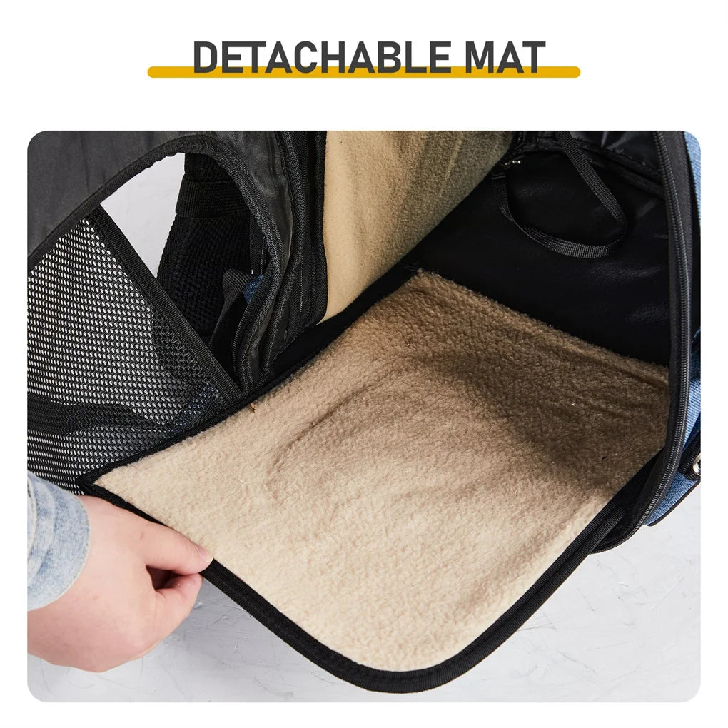 Backpack Carrier- Expandable Dog Carrier with Back Extension- Breathable Mesh -Travel Backpack for Small Dogs