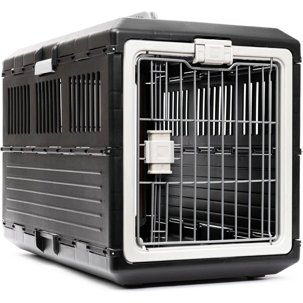 Crate-Premium Collapsible Design for Medium Dogs-Portable Kennel- Indoor/Outdoor- Use-360 Degree Ventilation