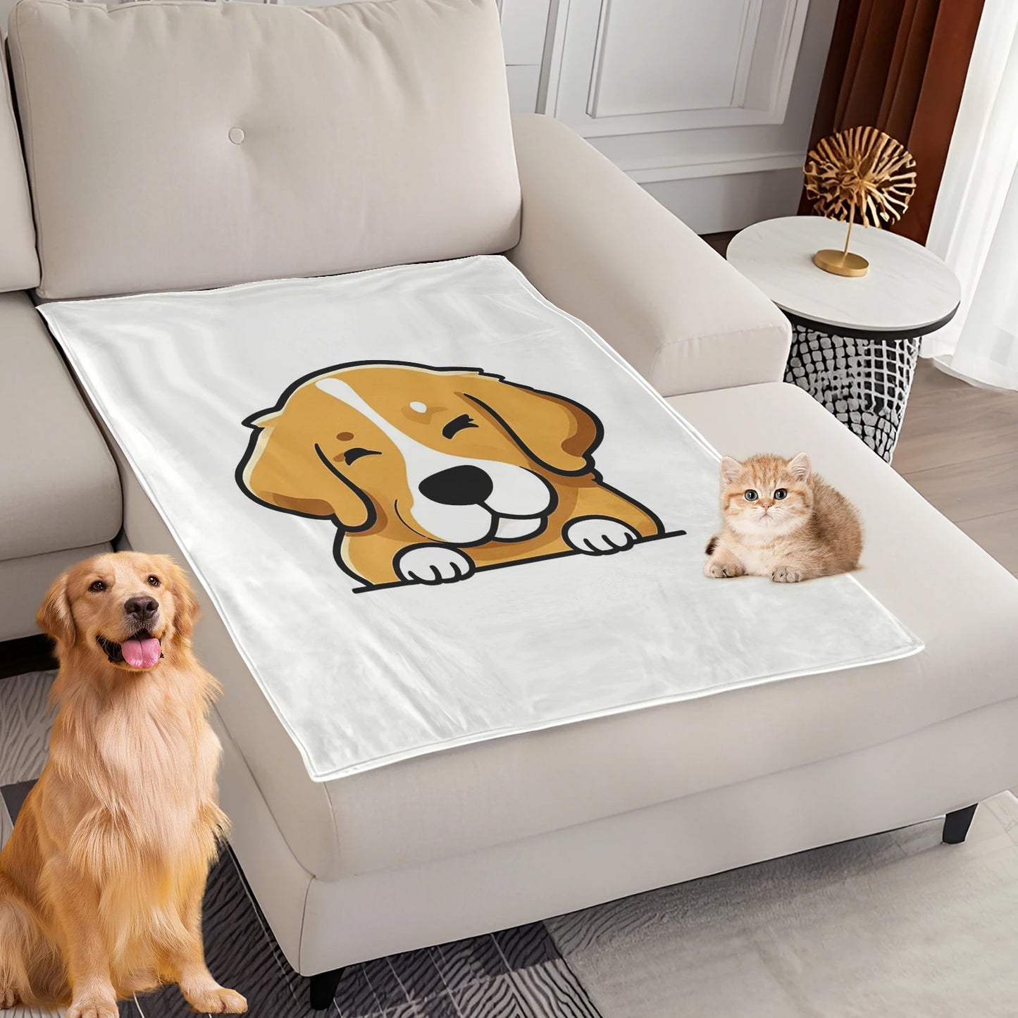 Dog Bed Mat Blanket -Soft Fluffy Pet Blanket- Travel Mat Comfortable Blanket