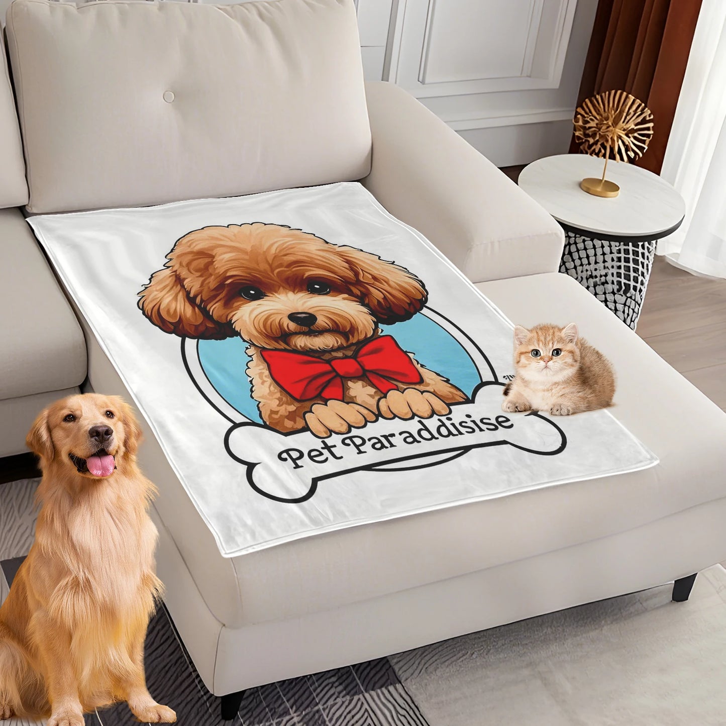 Dog Bed Mat Blanket -Soft Fluffy Pet Blanket- Travel Mat Comfortable Blanket