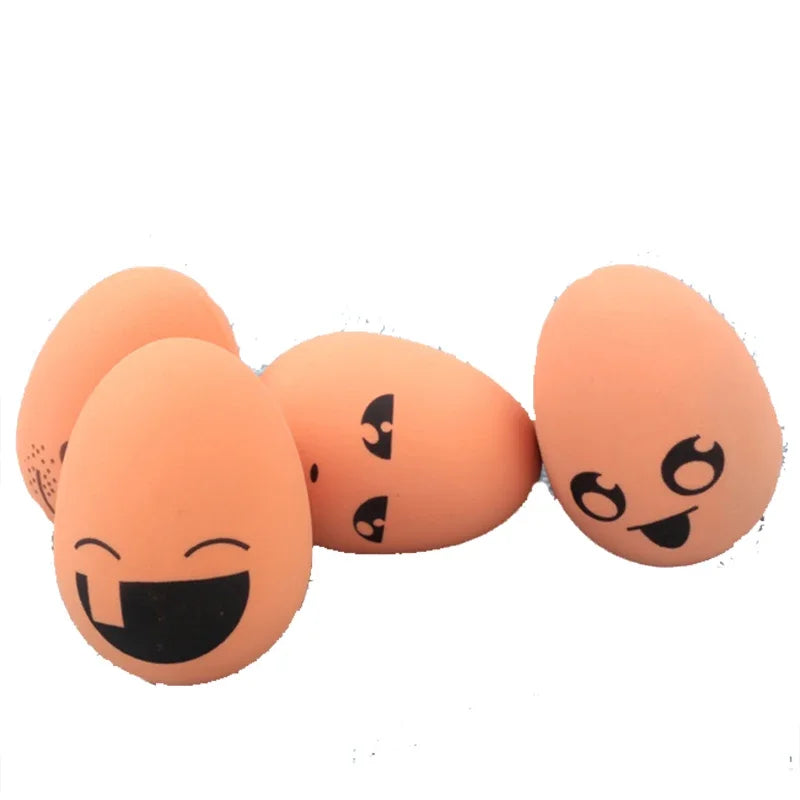 Bouncing Realistic Egg - Small Dog Toy- Expression Ball- Chew Resistant - Puppy Training Interactive