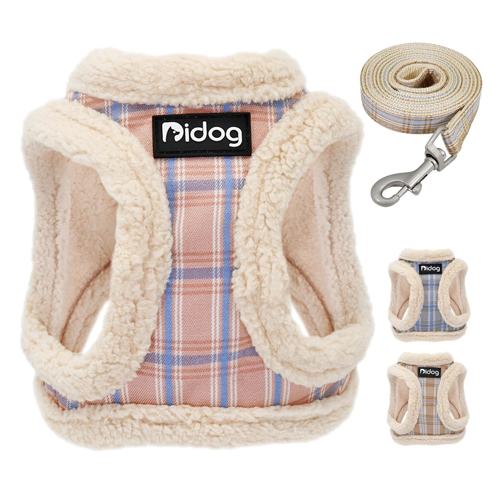 Soft Dog Harness Vest- No Pull Padded Harness Leash Set -Adjustable For Small Medium Dogs