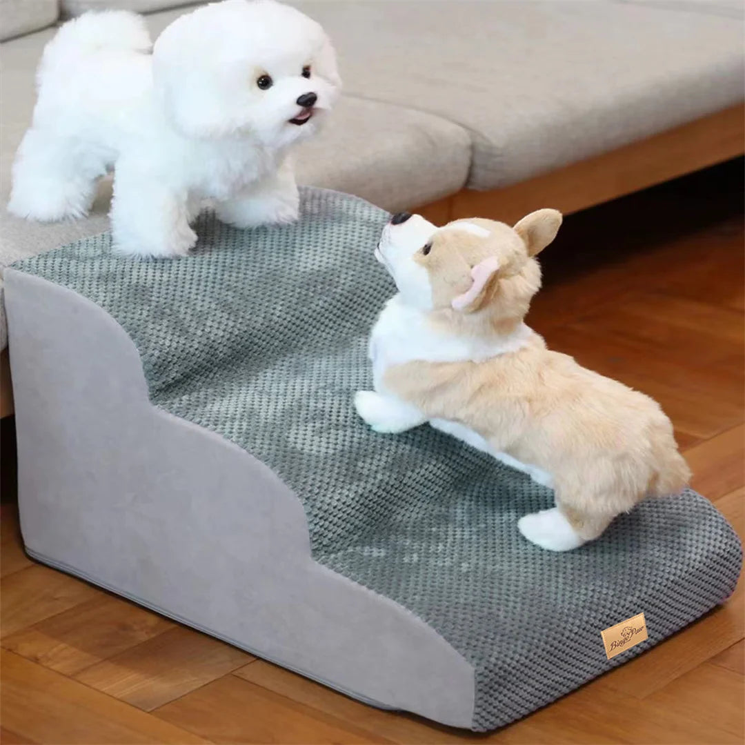 Orthopedic Dog Stairs- High-Density Sponge Foam- Washable Cover-Three Four and Five Steps available