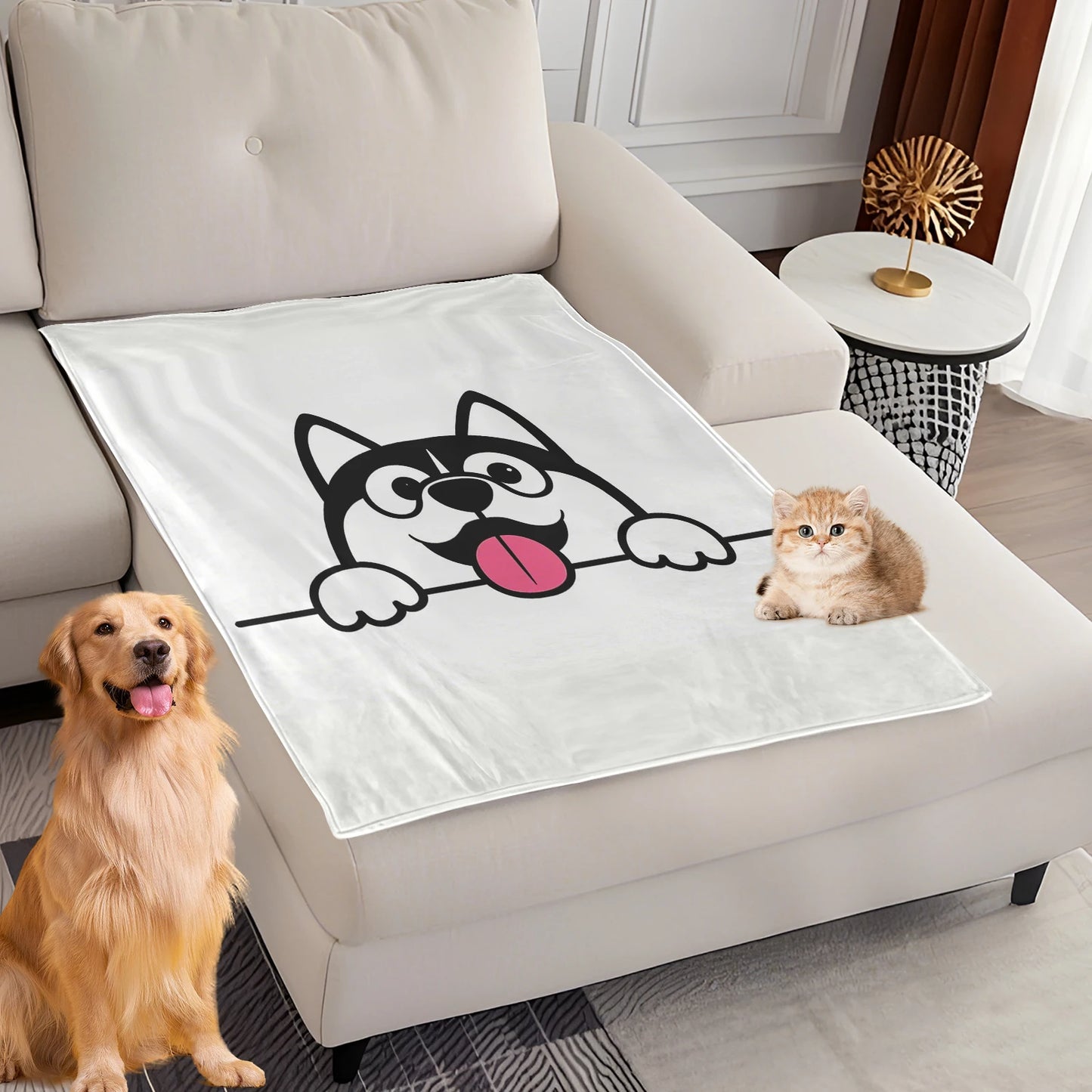 Dog Bed Mat Blanket -Soft Fluffy Pet Blanket- Travel Mat Comfortable Blanket