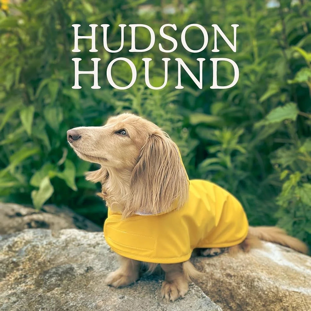 Dachshund Raincoat Long Dog Waterproof Jacket Adjustable Chest Belly Harness Access Windproof Weather Resistant Small Dogs