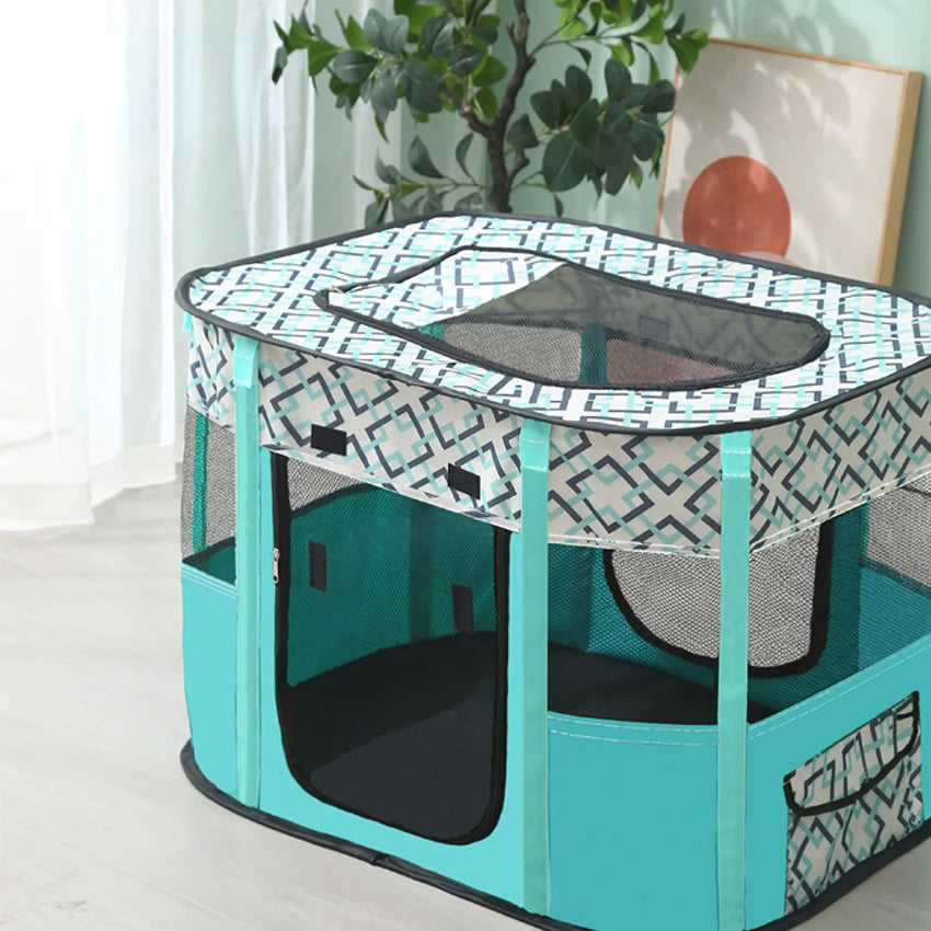 Portable Foldable Pet Tent Kennel- Outdoor- Easy Operation