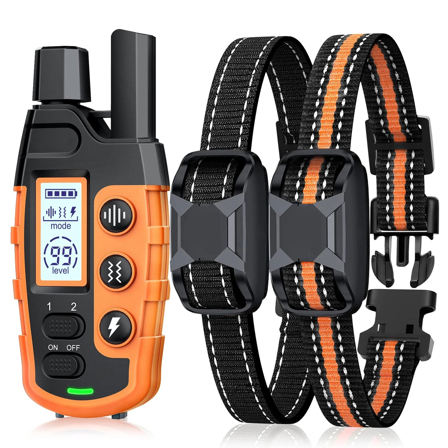 3300 Ft. Electric Dog Training Collar- Remote Control- Waterproof -Pet Behavior For 5lbs to 150lbs- Puppies- With Vibration Shock Beep