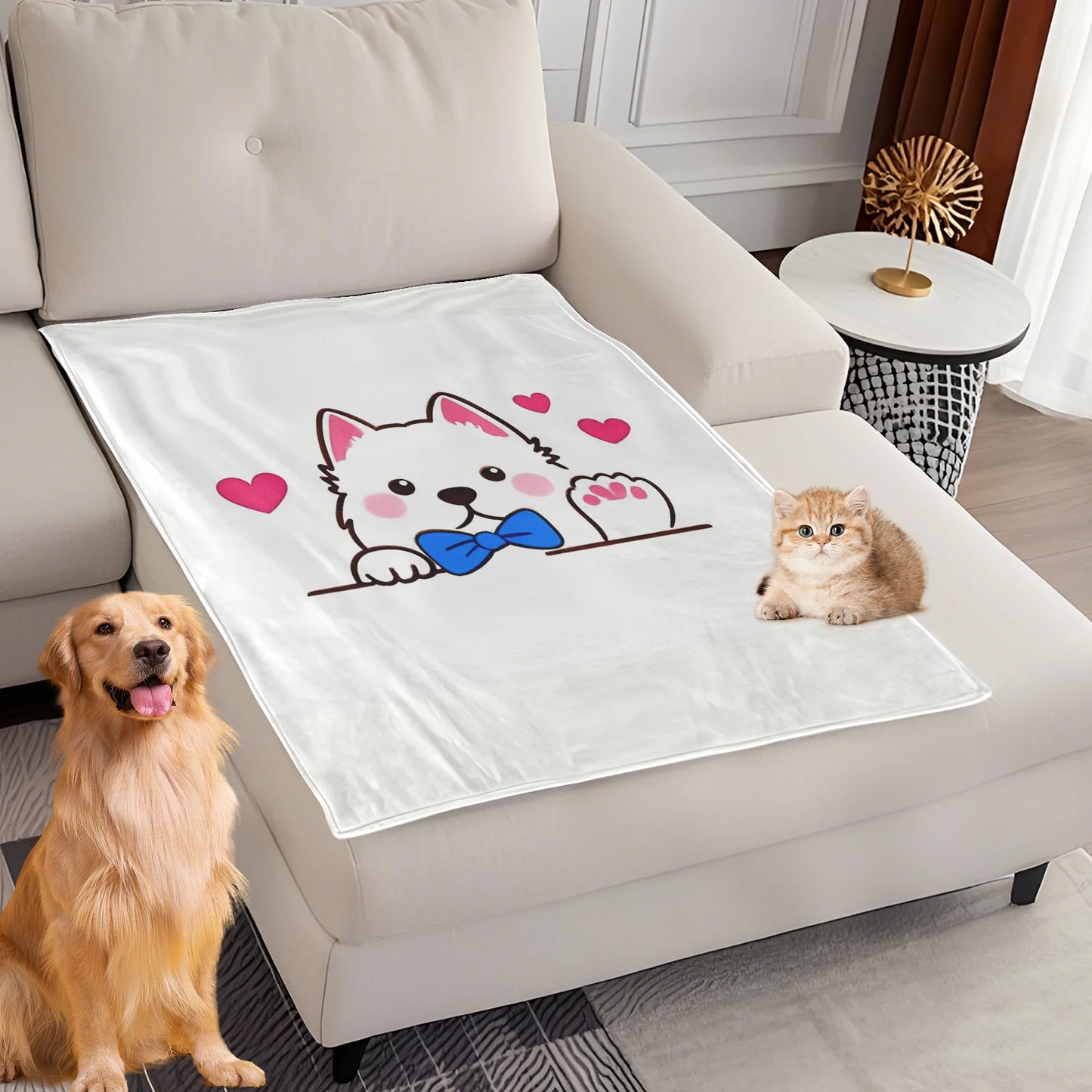 Dog Bed Mat Blanket -Soft Fluffy Pet Blanket- Travel Mat Comfortable Blanket