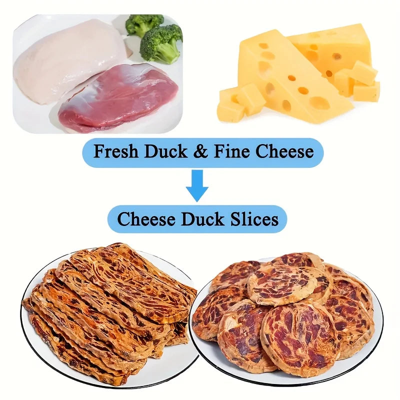 Fine Cheese/Duck Slices Dog Treats-100g/500g(3.53oz/17.6oz) -Healthy-Easily Digestible- High Protein-for all dogs