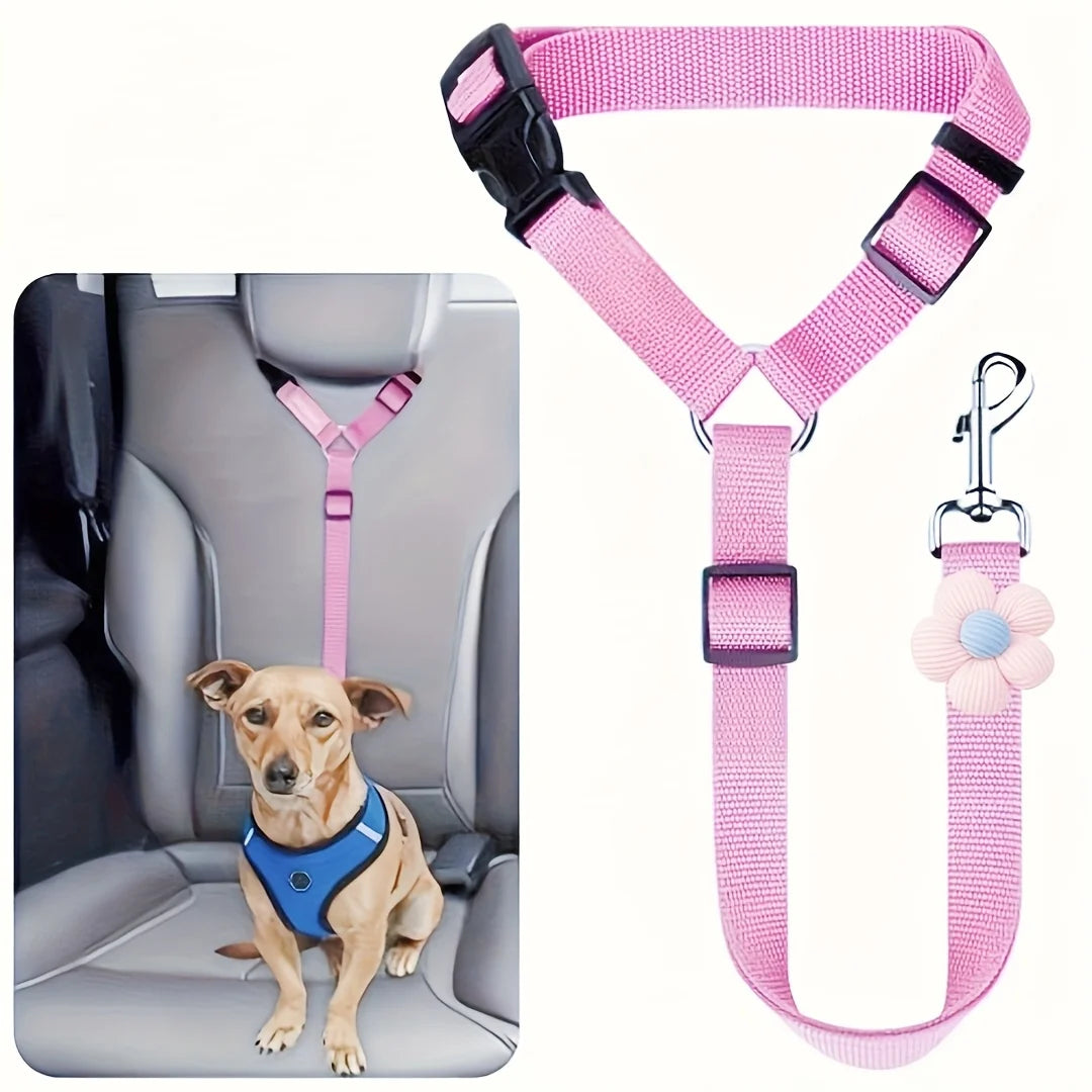 Dog Seat Belt for Vehicle- Secure Pet Car Tether Safety Leash for Dogs-Collars/Leashes