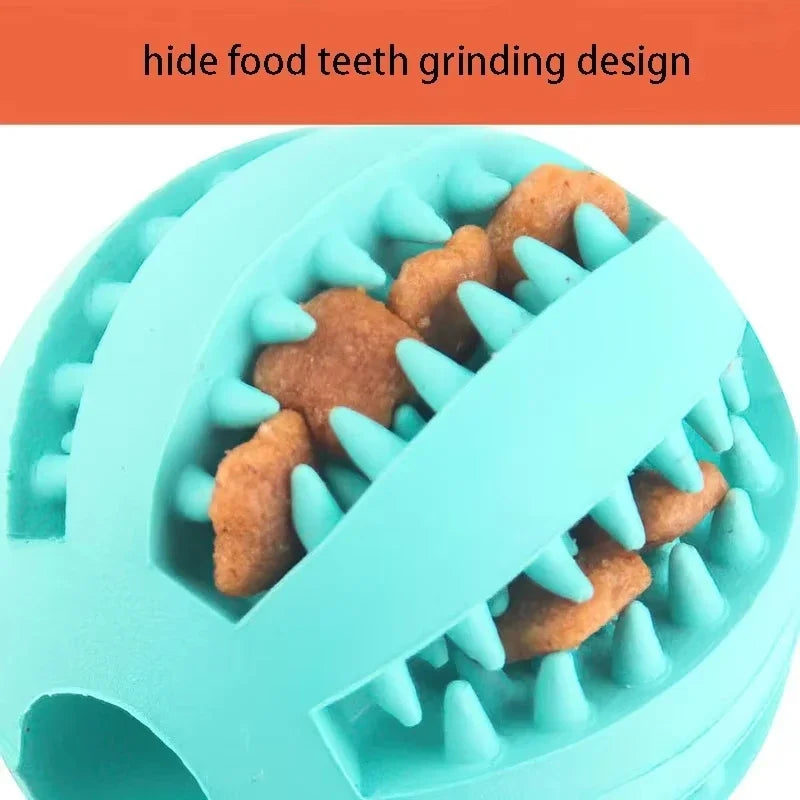 Natural Rubber Pet Dog Toy- Dog Chew Toy- Cleaning Teeth-Freshens Breath-Treat Ball- Extra-tough Interactive Elasticity Ball 5cm