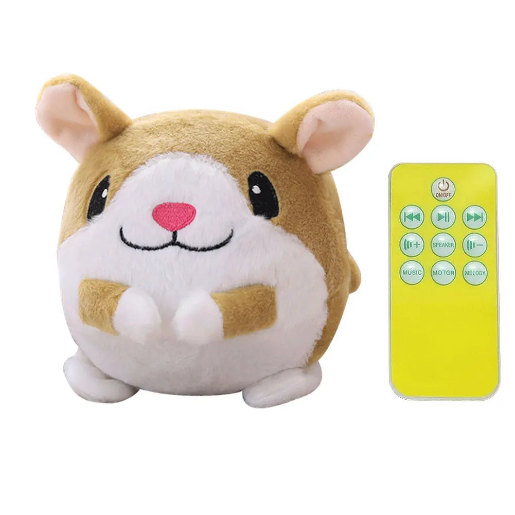 Cartoon Pig Active Moving Talking Pet Plush Toy- Washable Dog Ball- USB Rechargeable Interactive Dog Toy