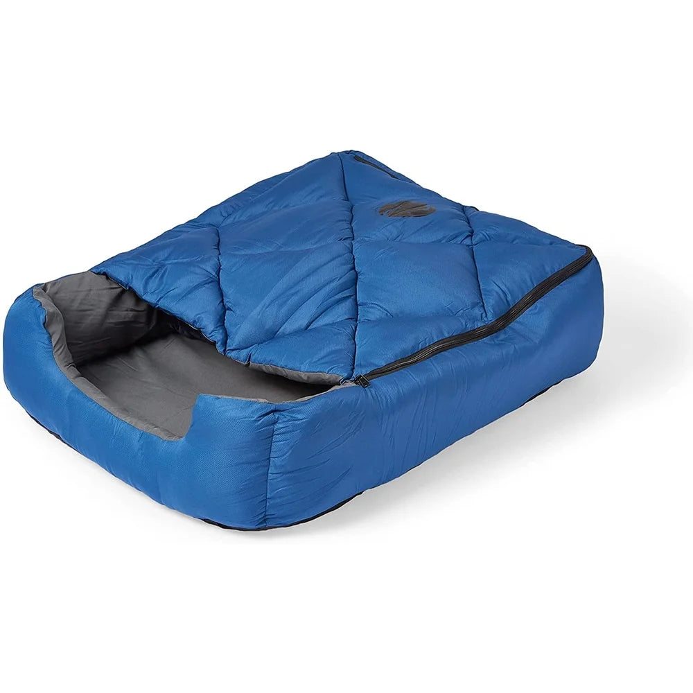 Pet Sleeping Bag- Lightweight- Zippered Cover- Travel Camping Hiking- Multi-Functional Bed for Small to Large Dogs