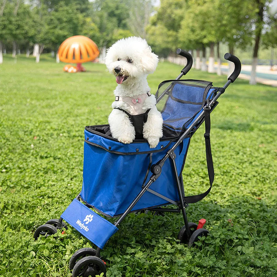 Pet Stroller Dog Cat Cage Jogger 4 Wheels Waterproof Puppy Travel Folding Carrier Pet Stroller