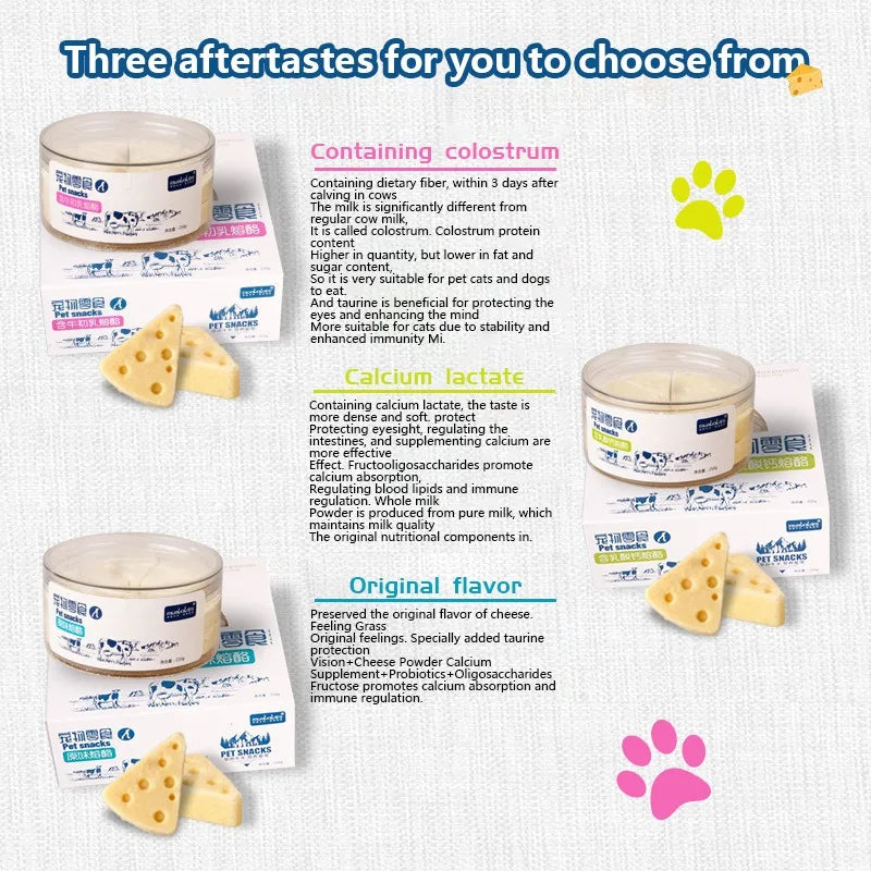 Pet Freeze-dried Food High Calcium Cheese- Rich in Nutrients-Snacks Aid Digestion-