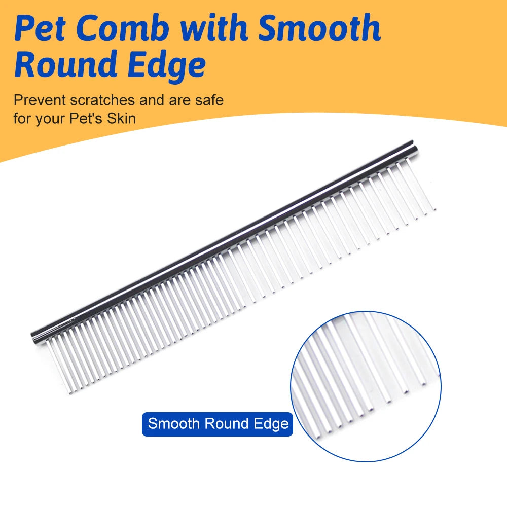 Professional 7 Inch 4CR Stainless Steel Pet Hair Shears- 7Pcs Scissors Set for Pet Dog Grooming