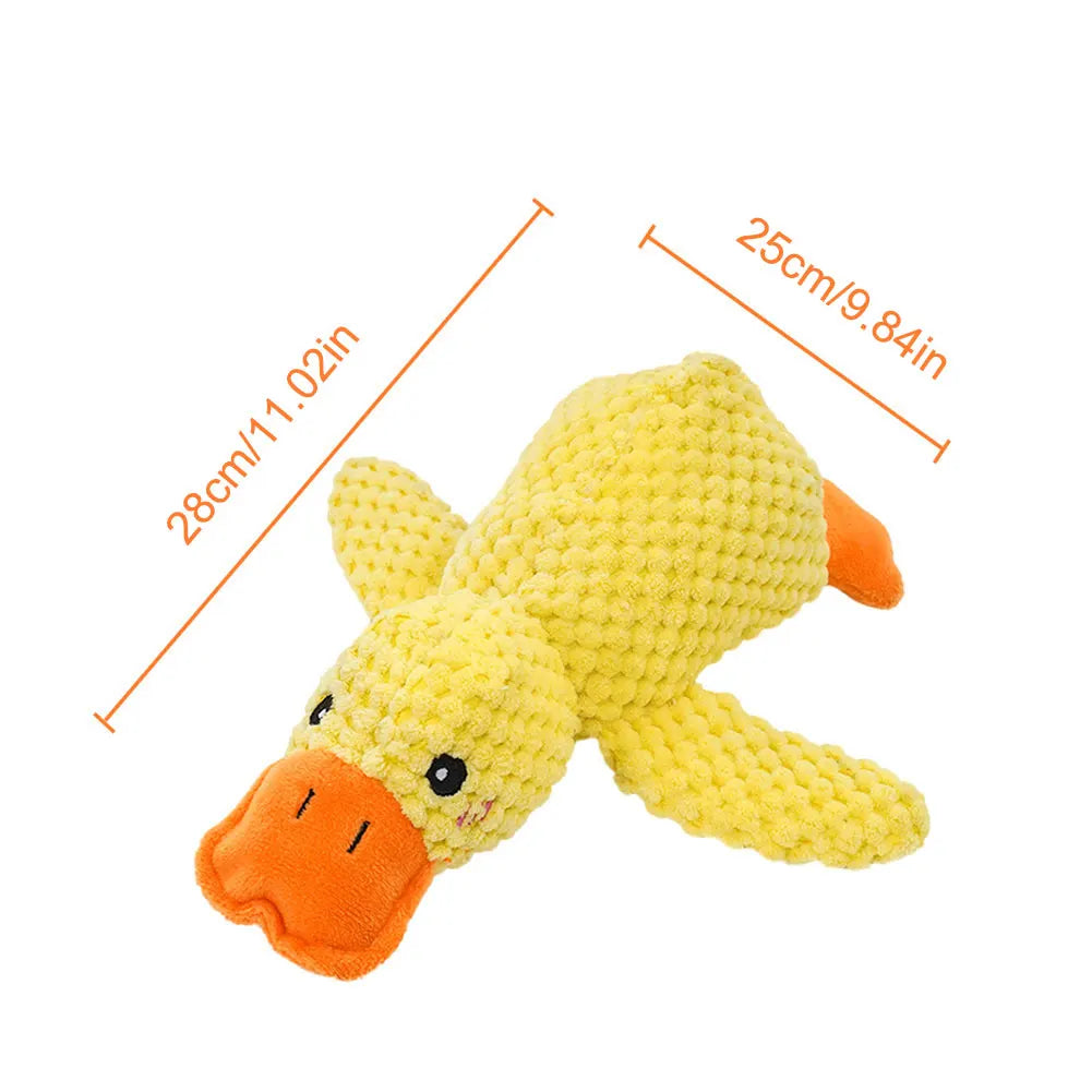 Dog Calming Duck Toy- with Quacking Sound- Stuffed Animals Chew Toy for Dogs