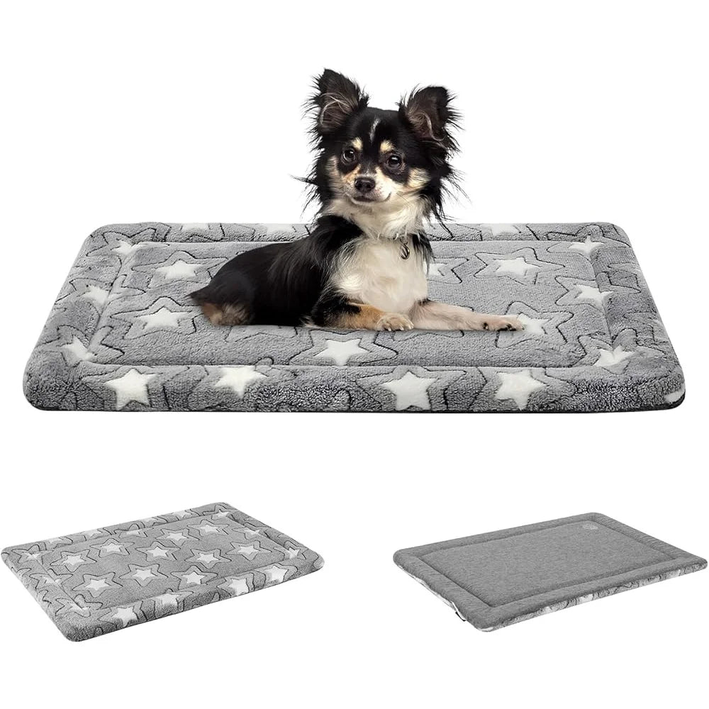Comfortable Reversible Dog Crate Mat- Washable Pet Sleeping Pad -Lightweight Cool