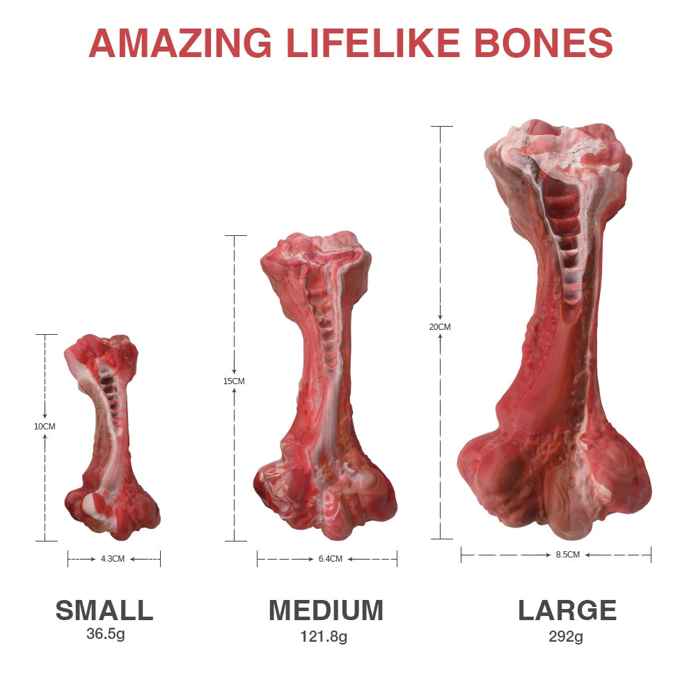 MASBRILL Dog Toys Aggressive Chewers small, Medium and Large Dogs Bone-Shaped Indestructible Dog Toys Nylon Interactive Dog Toys Teeth Cleaning