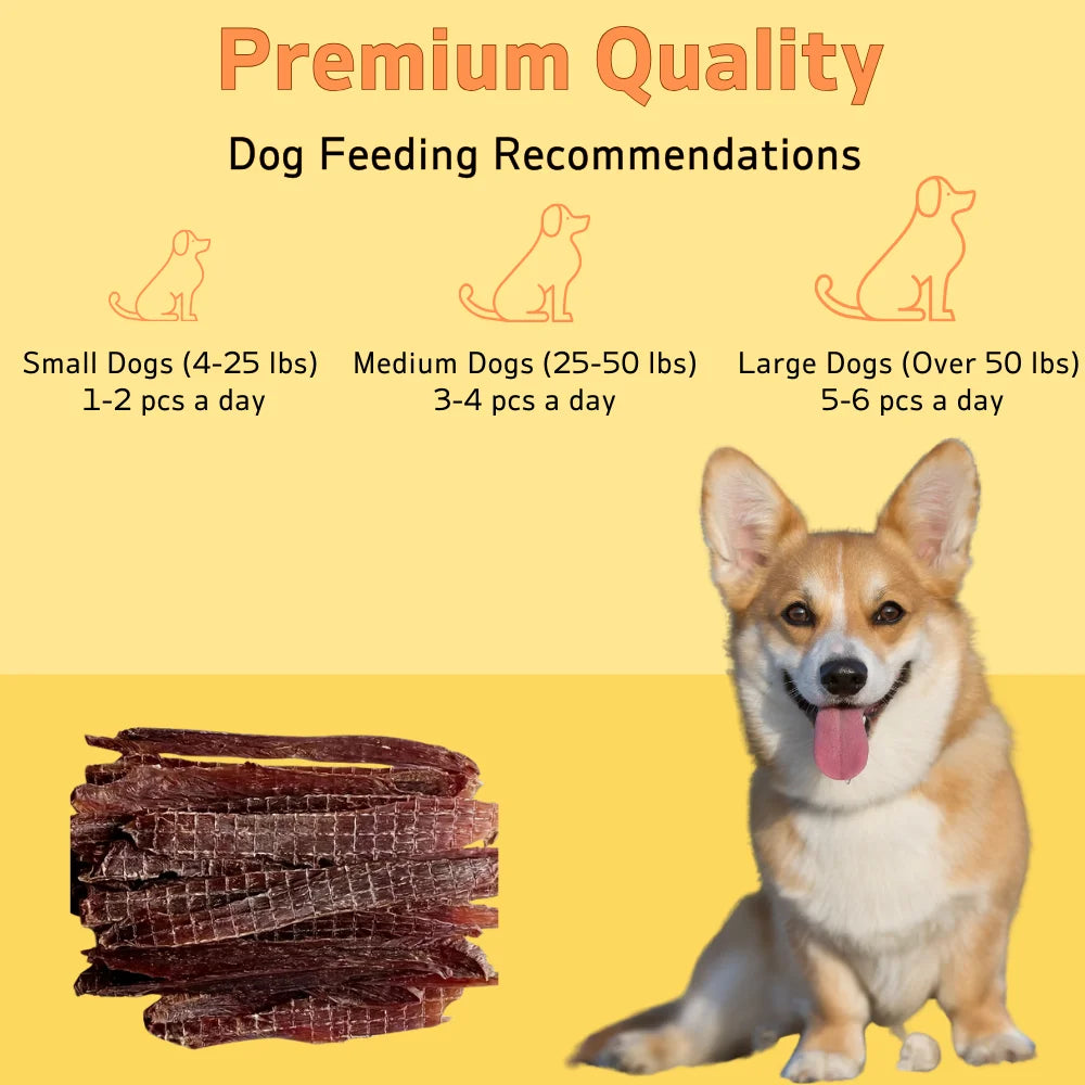 Chicken Jerky/Duck Jerky Dog Treats-150g/5.29 oz- For any Breed- Made With Real Pure Duck/Chicken - Healthy