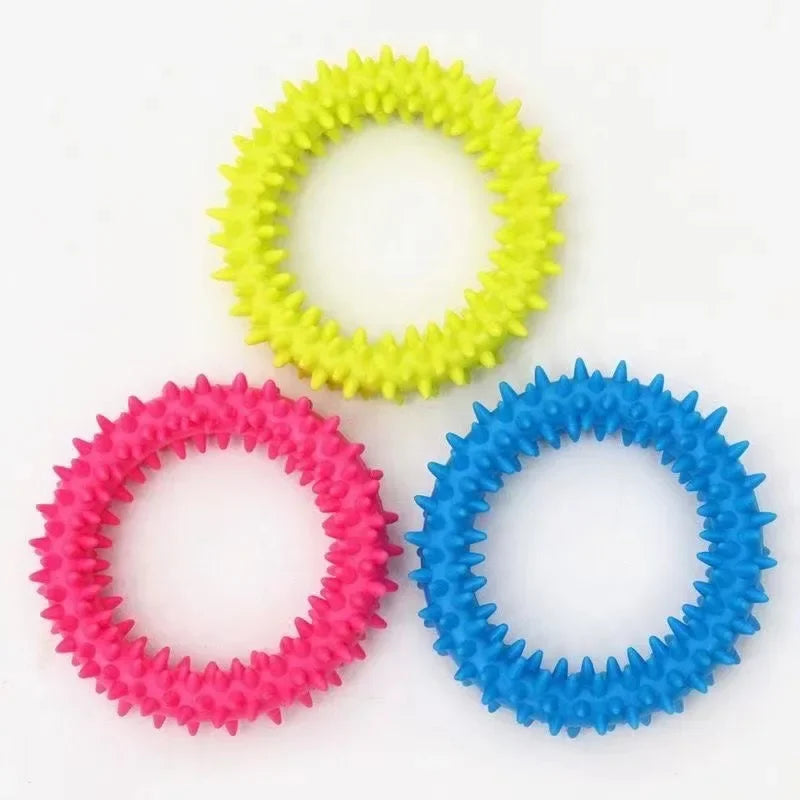 Pet Toys for Small Dogs- Rubber Bite Resistance Toy- Teeth Cleaning- Chew Training Toys