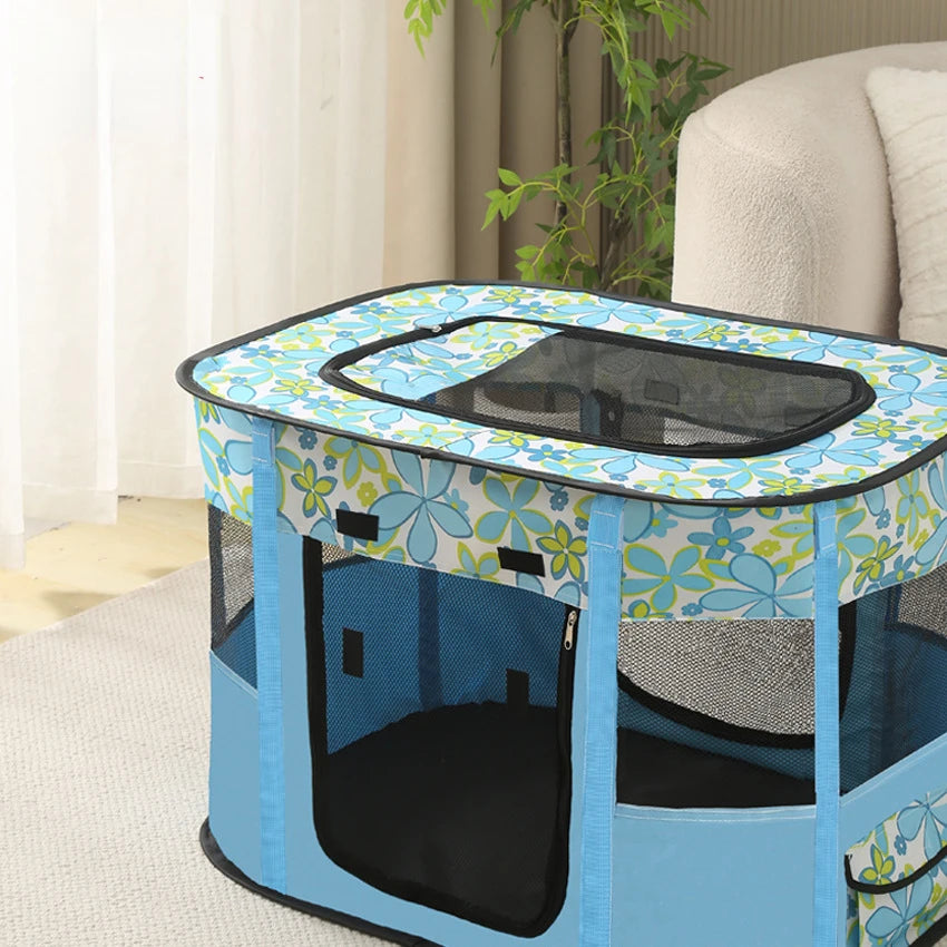 Portable Foldable Pet Tent Kennel- Outdoor- Easy Operation