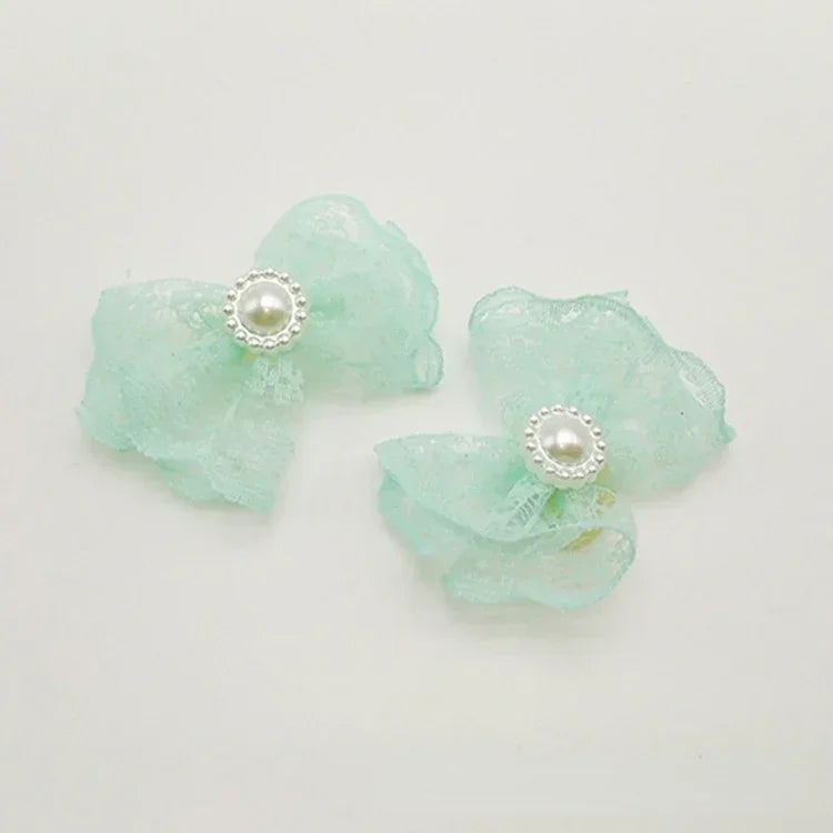 Pretty Pet Rubber Band Head Jewelry- Non-elastic Lace- Rice Lace Bow Rubber Band Head Flower- Pet Supplies Small Dog Accessories