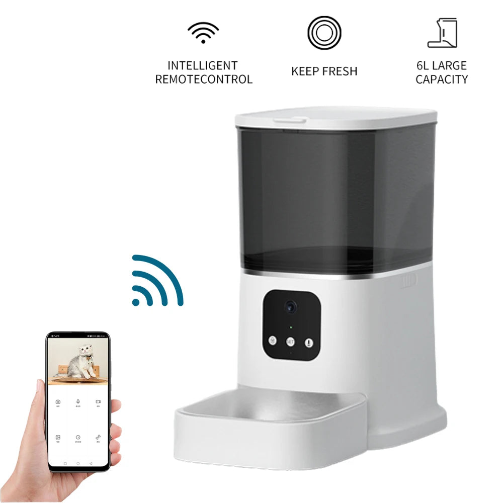 3L Automatic Pet Feeder With Voice Recorder-Food Bowl For Small Medium Dogs- LCD Screen Dispensers- up to 4 Times One Day