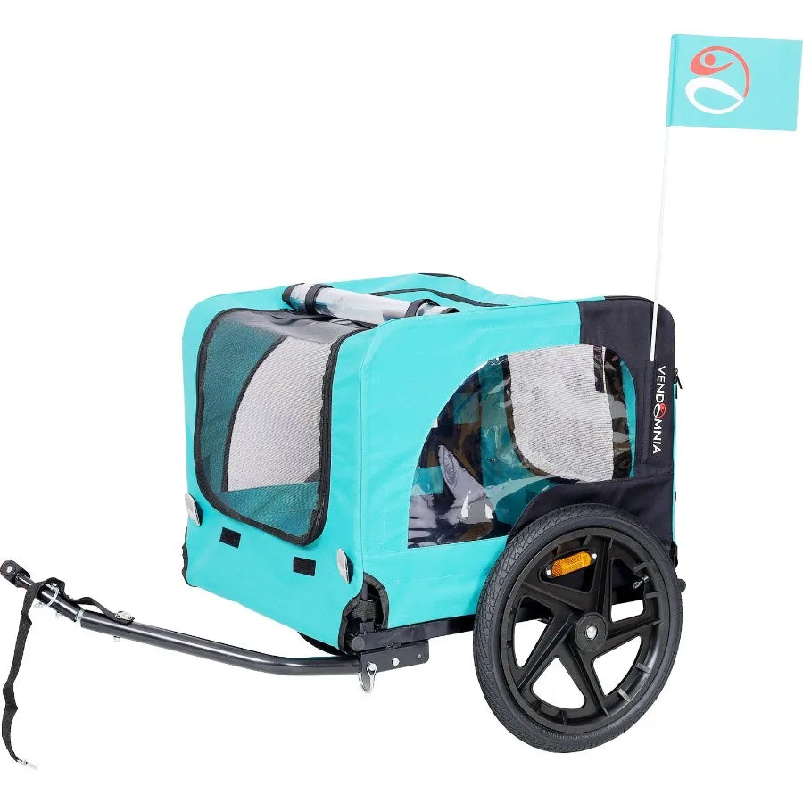 Light Green Foldable Pet Jogging Stroller- Dog Carriers- Bicycle Trailer
