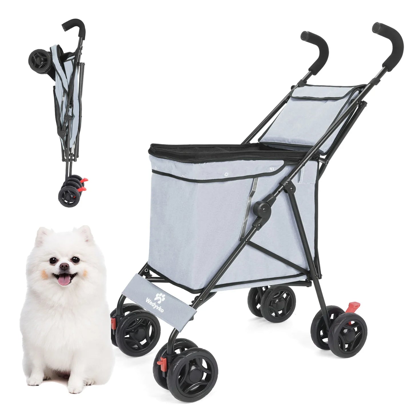 Pet Stroller Dog Cat Cage Jogger 4 Wheels Waterproof Puppy Travel Folding Carrier Pet Stroller