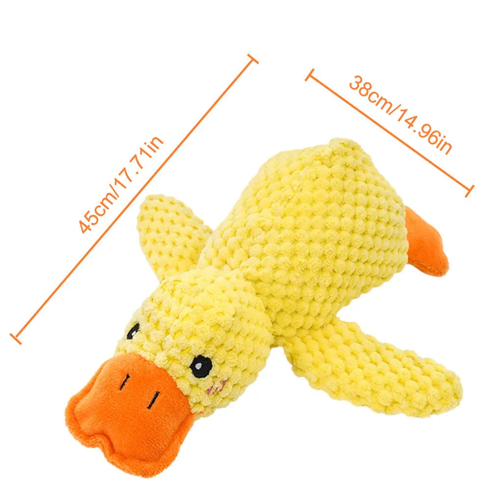 Dog Calming Duck Toy- with Quacking Sound- Stuffed Animals Chew Toy for Dogs