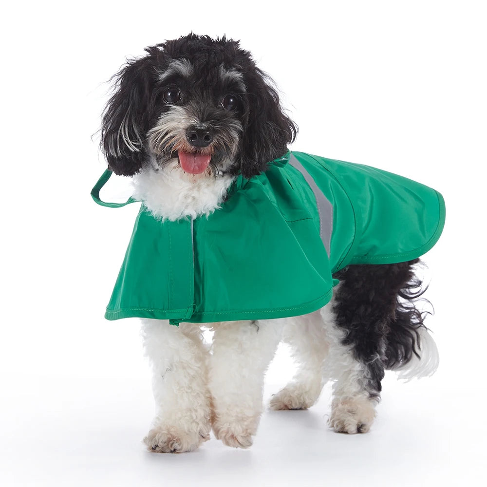 Fashionable Reflective Pet Dog Raincoat Cute Hooded Waterproof Poncho
