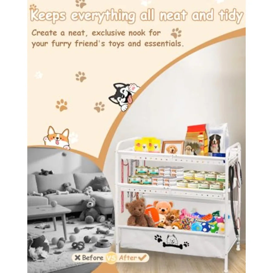 Large Dog Toy Basket- Dog Toy Chest with Storage Organizer-Dog Toys