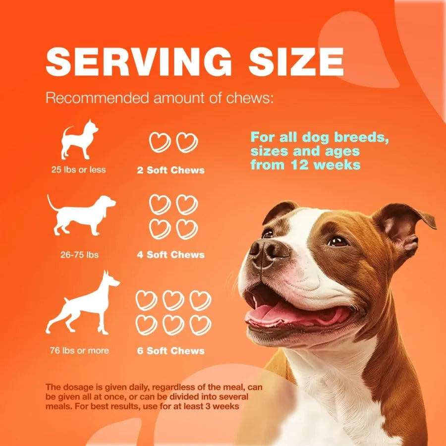 Glucosamine for Dogs Hemp Hip and Joint Supplement for Dogs Glucosamine Chondroitin Chews with MSM Turmeric Collagen for Mobility