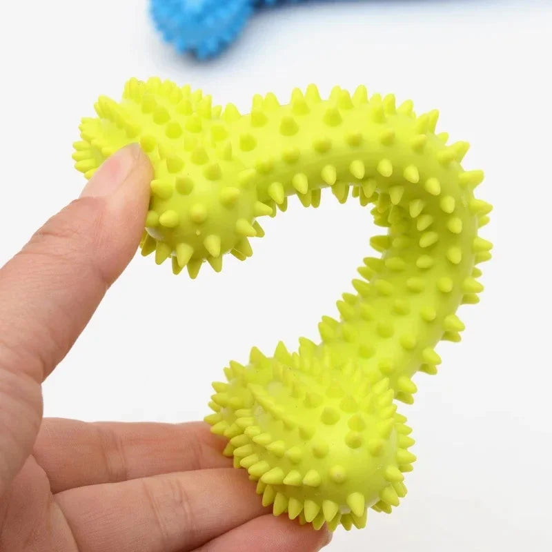 Pet Toys for Small Dogs- Rubber Bite Resistance Toy- Teeth Cleaning- Chew Training Toys