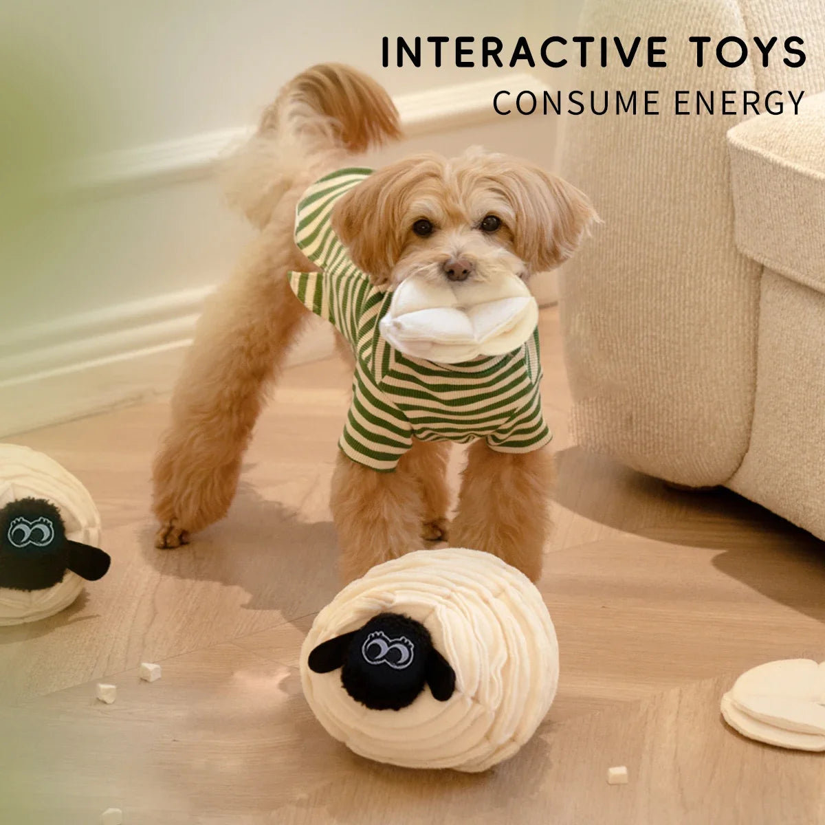 Smell Toy-New Styles Magic Sheep Design Plush Dog Toy -Small Snuffle Mat- Nose Work- Puzzle-Plush Pet Chew Toys