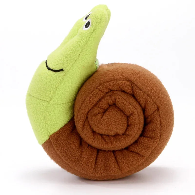Foraging Dog Snuffle Snail-Plush Sound Interactive- Slow Feeder- Easy Clean- Puzzle Toys