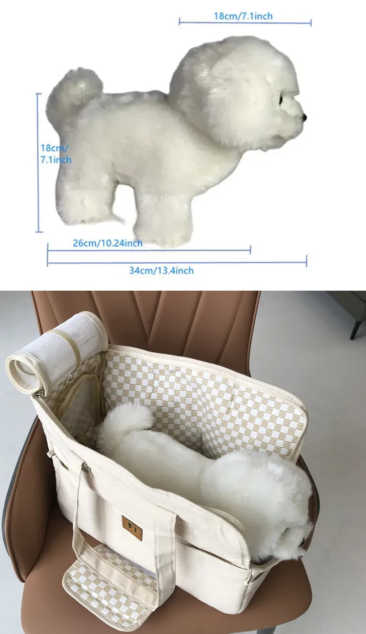 Portable Pet Shoulder Handbag- Dog Carrier Bag- Car Seat- Nonslip Carriers- Safe Bed