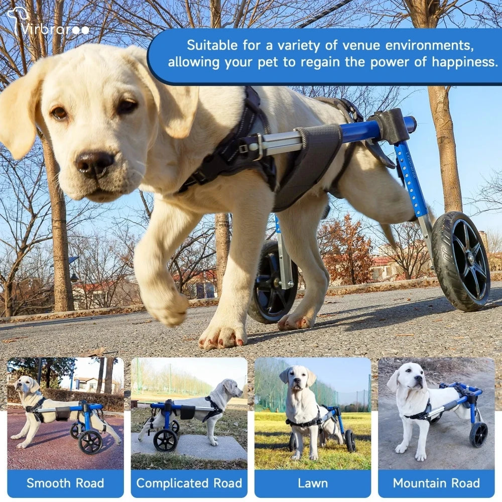 Dog Wheelchair For Back Legs Dog Wheelchair With All-Terrain Tires- Durable Bearings- Wheelchair For Back Legs
